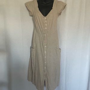 WAYF Linen Casual Dress